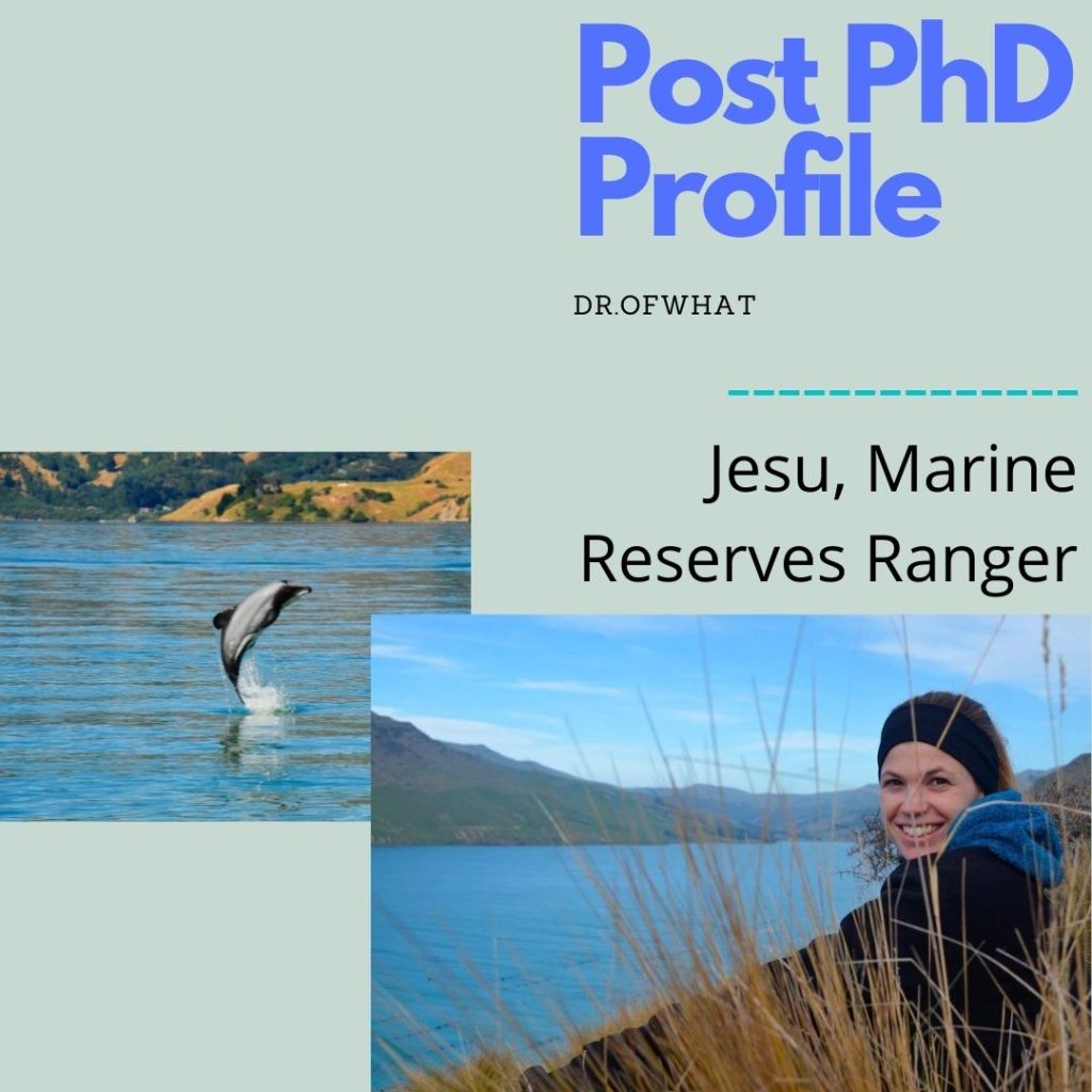 Post PhD Profile; Jesu a Marine Reserves Ranger.